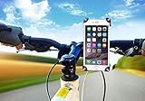 Bike Mount, SQdeal® Universal Adjustable Mountain Bicycle Handlebar Phone Motorcycle, Roll Bar Holder for iPhone 6/6 Plus /5/5S/5C/4/4S(Pink)