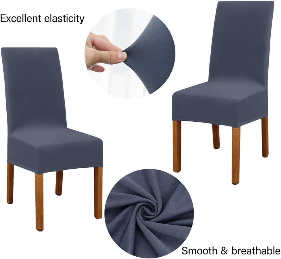 Leeyunbee Set of 6 Dining Chair Covers, Modern Elastic Stretch Chair Protector - Image 3