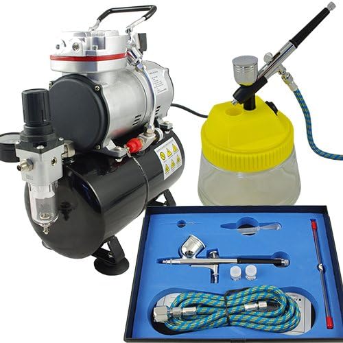 Airbrush Compressor Complete Set with Pistol & AS189 & BD130 & 777
