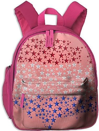 CICIBLUE Red White Blue Stars Boy&girl's Kids Backpack 3D Print Toddler Toys Bag Book Bag Preschool Backpack Pink