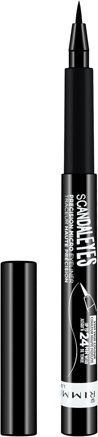 Rimmel ScandalEyes Precision Eyeliner Ultra Fine Felt Tip Black 1.1ml
