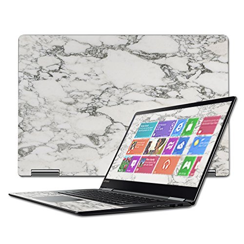 MightySkins Skin Compatible with Lenovo Yoga 710 15.6" - White Marble | Protective, Durable, and Unique Vinyl Decal wrap Cover | Easy to Apply, Remove, and Change Styles | Made in The USA