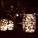 Homeleo 4 Pack Vintage Outdoor Solar Mason Jar Light Set(Lid Lights,Mason Jars,Hangers Included),20 Led Warm White Fairy Firefly Glass Bottle Solar Lights Kit for Garden Yard Path Party Umbrella Decor