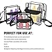 BAGAIL Clear Purse NFL &PGA Approved Cross-Body Shoulder Messenger Bag w Adjustable Strap