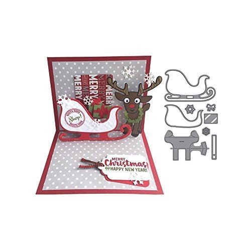 Elizabeth Craft Pop It Up Metal Dies By Karen Burniston-Sleigh Gift Card Holder