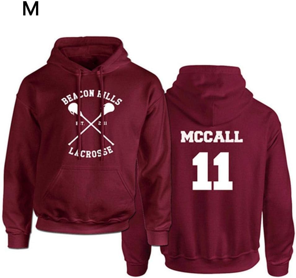 Funsquare Hoddies - Red Long Sleeve Top, Sweatshirt Beacon Hills Lacrosse Hoodie Teen Wolf McCall Stilinski Lahey Unisex