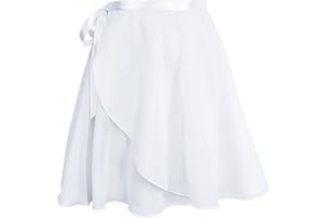 Phoeswan Dance Skirts for Girls (S/L) & Women (XL), Ballet Chiffon Wrap Skirt with Ties