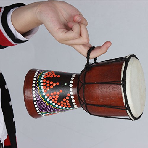 image for MagiDeal Solid Mahogany Djembe Bongo African Style Drum Novelty Hand P