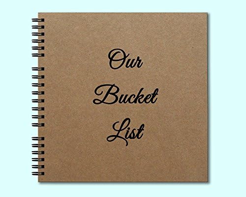 Our Bucket List - Hardcover Journal- Heavyweight Chipboard- Personalized for you on the back cover!