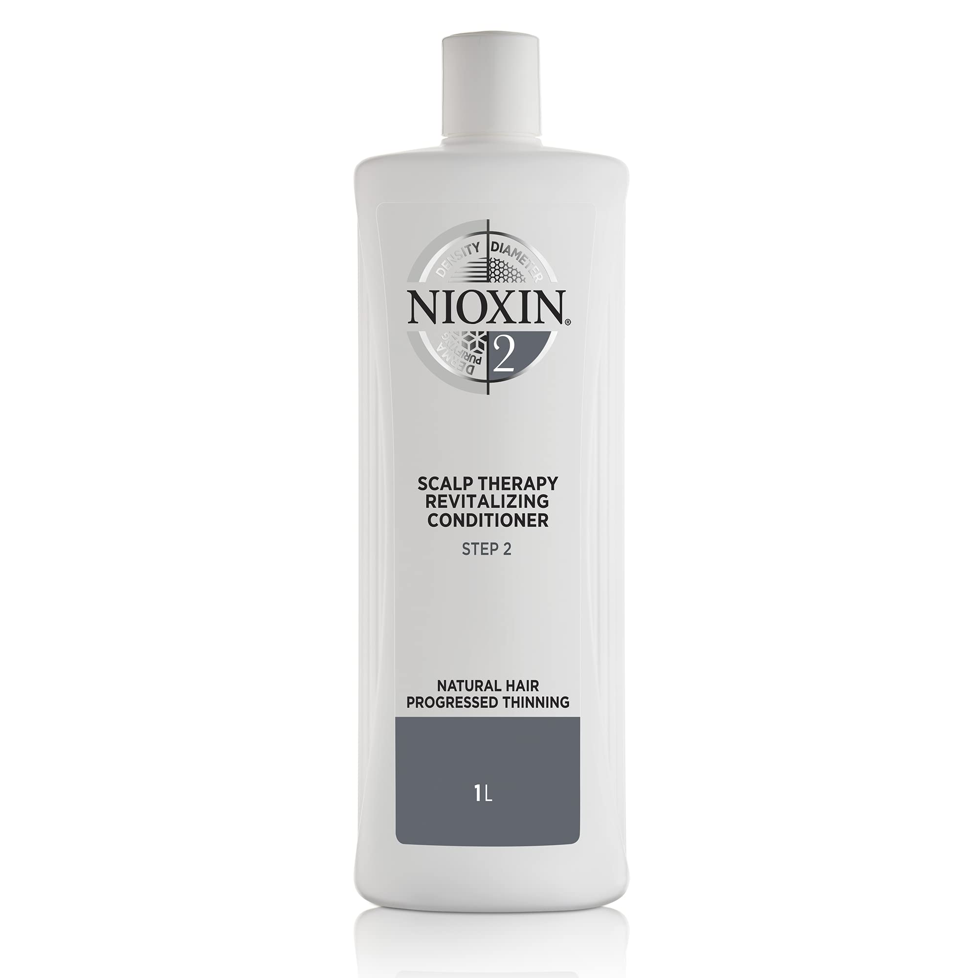 Nioxin 3-Part System, System 2 Natural Hair with Progressed Thinning, Hair Thickening Treatment, Scalp Therapy, Conditioner 1L