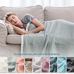 SE SOFTEXLY Cotton Muslin Blankets 4-Layer Linen