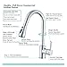 Kitchen Sink Faucet with Pull Down Sprayer Chrome, Single Handle High Arc Pull Out Kitchen Faucets, Single Level Solid Brass Bar Kitchen Faucet with Deck Plate