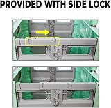 Berry 40 kg Foldable Shopping Trolley Mint Green Grey Four Wheels Telescopic view 2