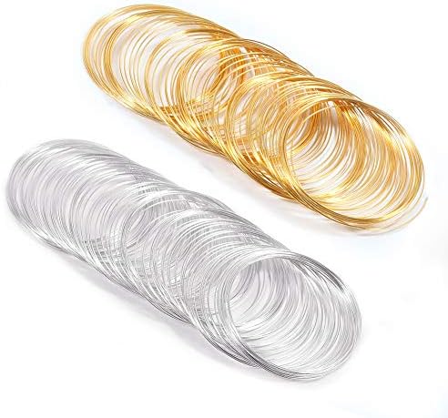SPEEDWOX Kit Filo Memoria Oro Con Pinza Taglierina Professionale - 100 Anelli Per Bracciali E Gioielli Fai-Da-Te, Acciaio Legato 0,6mm X 60mm - 4