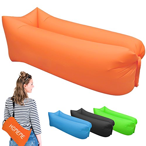 Inflatable Lounger, Portable Air Beds Sleeping Sofa Couch for Travelling, Camping, Beach, Park, Backyard