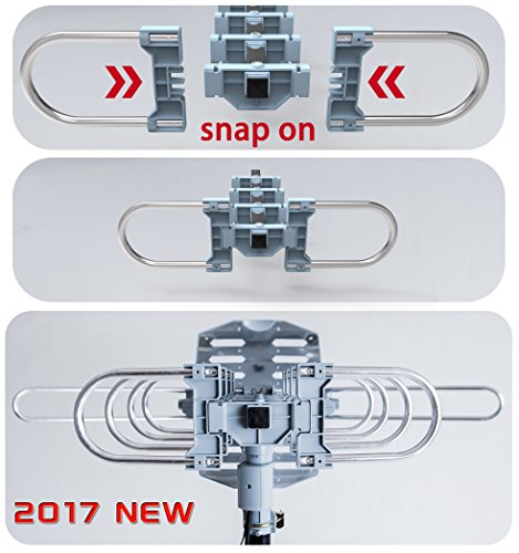 pingbingding-HDTV-Antenna-Amplified-Digital-Outdoor-Antenna-150-Miles-Range-360-Degree-Rotation-Wireless-Remote-Snap-On-Installation-Support-2-TVs