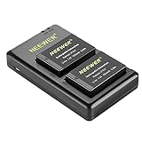 Neewer 2-Pack LP-E17 Replacement Battery and Dual USB Charger for Canon Rebel SL2, T6i, T6s, T7i, EOS M3, M5, M6, EOS 200D, 77D, 750D, 760D, 800D, 8000D, KISS X8i, Digital SLR Camera