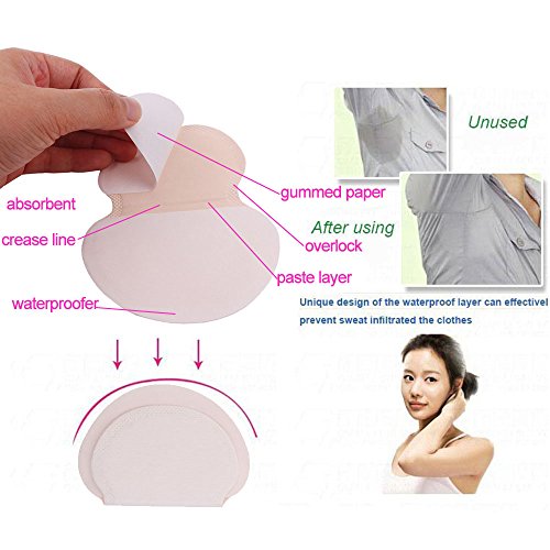 Mmrm 50Pcs Disposable Underarm Sweat Guard Pad Armpit Sheet Liner Clothing Shield,Sweat Absorbing Pads