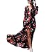Women Elegant V Neck Long Sleeve Beach Dress Evening Cocktail Party Maxi Long Wedding Dress