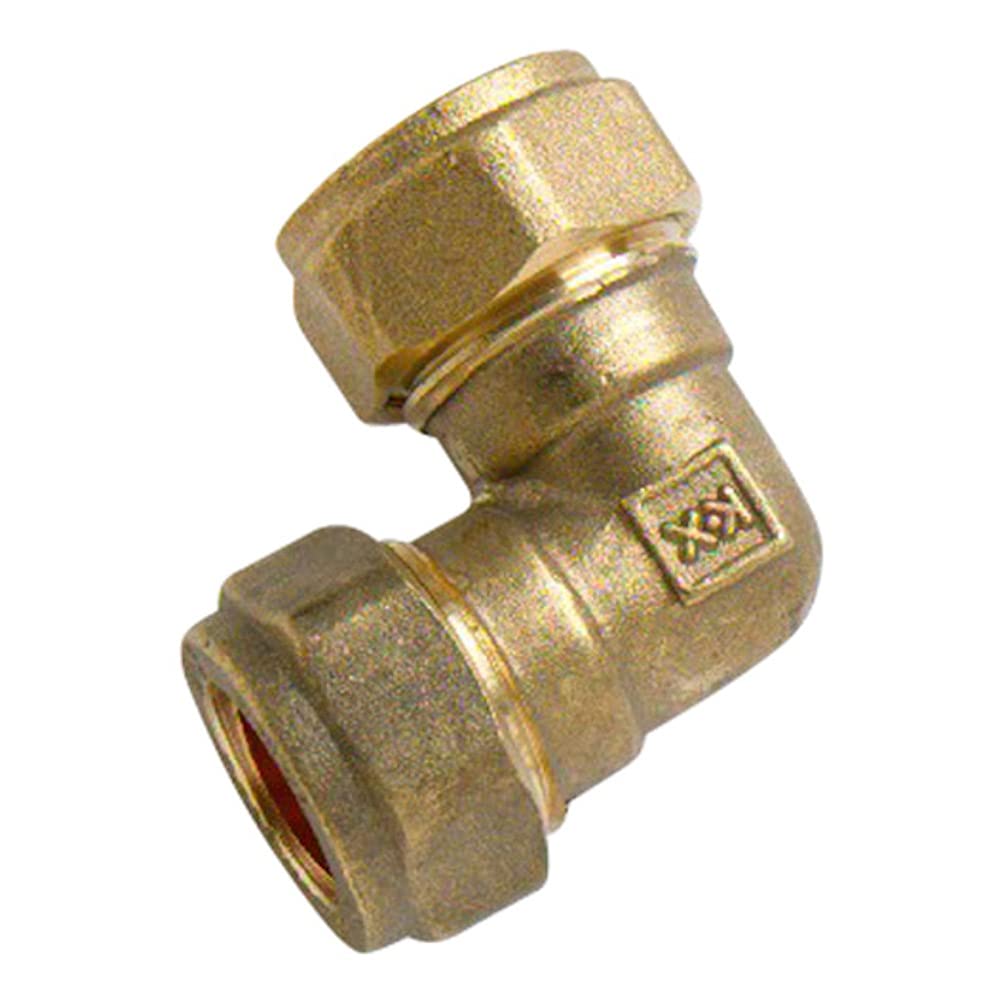 Merriway BH04838 Brass Elbow Compression Fitting, 15 mm