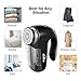 Fabric Shaver, Lint Remover with Two Replaceable Blades & Removable bin, Best Lint Shaver for Cloths, Fabrics and Furniture. Use with Batteries or Power Adapter, by Kealive