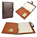 EsOffice Leather Notebook, A5 Refillable Journal, Vintage Writing Notebook Diary with Buckle Closure/Card Holder/Pen Loop,180 Sheets/ 90 Lined Beige Pages, 5.8 x 8.2 inches/A5 Size, Brown