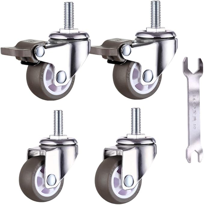 Heater Accessory Casters, 1.5" 38mm Rubber Casters, Furniture Casters