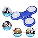 Hot Sale! AMA(TM) LED Light Fidget Hands Spinner Fingertip Bearing Toy EDC Focus ADHD Autism Decompression Gyro (Blue)