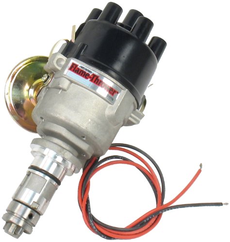 Pertronix D177600 Flame-Thrower Plug and Play Vacuum Advance Cast Electronic Distributor with Ignitor Technology