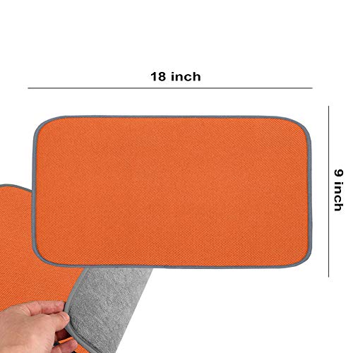Jovilife Dish Drying Mat Kitchen Mat(set of 2) Microfiber Absorbent