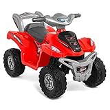 Best Choice Products 6V Kids Battery Powered Electric 4-Wheeler Quad ATV Bicycle Toddler Ride-On Toy w/ Charger, Treaded Tires - Red
