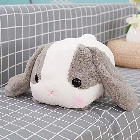 Amazon Co Jp 40cmヘッドタイプ大きな長耳うさぎぬいぐるみコンフォートベビーぬいぐるみうさぎぬいぐるみキッズスリープバースデーギフト 灰色の人形 40cm ホーム キッチン