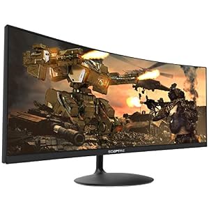Sceptre 34-inch Curved UltraWide 21: 9 Creative LED Monitor 2560×1080 Frameless HDMI DisplayPort Up to 100Hz, Machine…