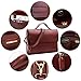 Leathario Leather Briefcase for Men Leather Laptop Bag Shoulder Messenger Bag Business Work Bag Brown