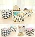 Hunter Raman 4Pack Stationery Handicraft Foldable Storage Bins Basket Linen Fabric Canvas Storage Baskets Organizers for Shelves Baby Toys Makeup Books