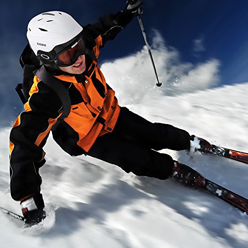 GIORO Multi Snow Sports Helmet,Unisex Adult Lightweight Outdoor Skiing Snowboard Helmet with Fleece Liner and Carrying Pouch (Matte White, M) - Thumbnail 6