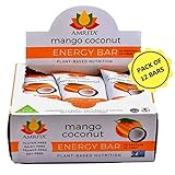 Paleo Mango Coconut Nutrition Bars - Gluten-Free, Soy-Free, Dairy-Free, Non-GMO Certified - Vegan, Raw and Kosher - Kid-School Safe Snack - Clean fuel for athletes - Pack of 12- 1.8oz Each  by Amrita