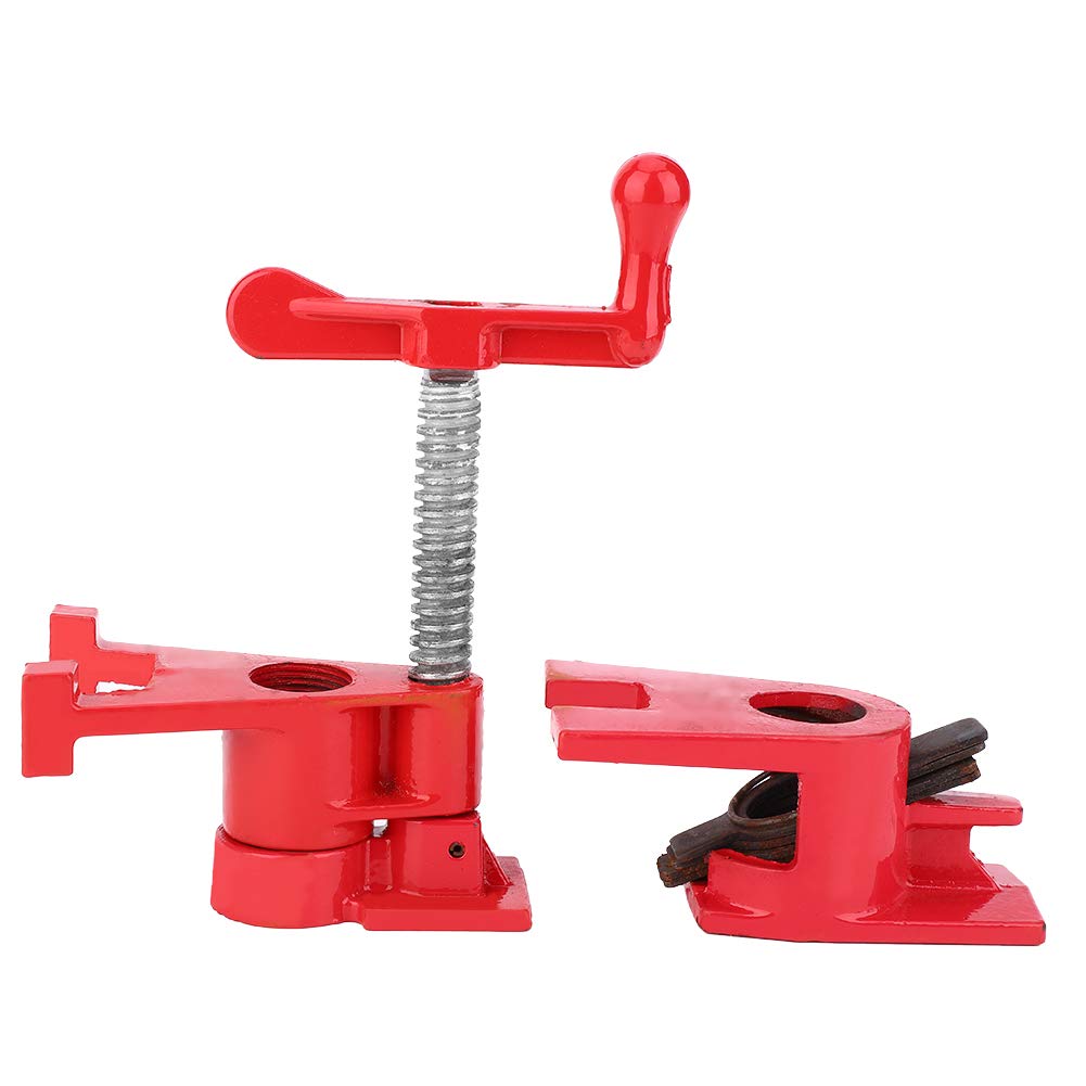 3/4 Inches Pipe Clamp, Hand-Cranked Vertical Woodworking Quick Clamp Fixture Carpenter Tool for Connection and Fixing