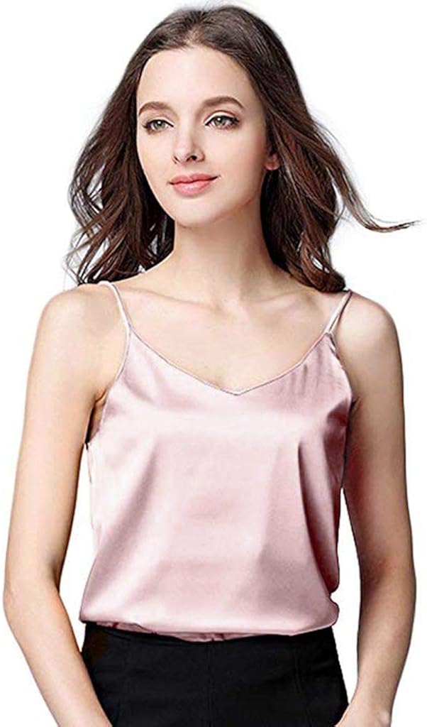 pink satin vest top
