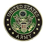 Ted and Jack - Wear It Proudly Ceramic and Metal Military Lapel Pin in US Army