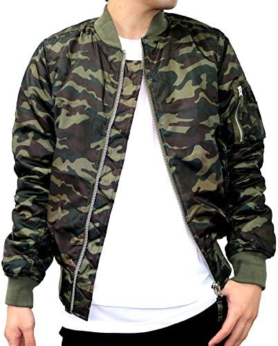 Future Bullet Men's MA-1 Bomber Flight Jacket (Medium, Camo)