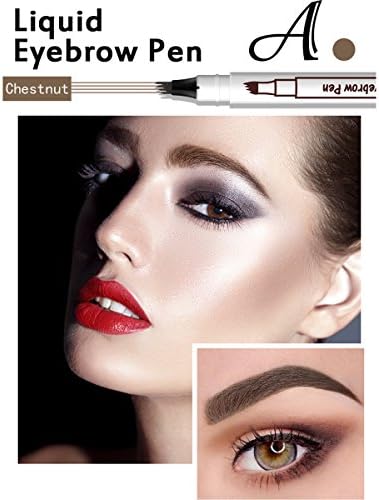 Webuet Music Flower Eyebrow Pen,Eyebrow Long Lasting Tint Dye Cream,Waterproof,Smudge-proof (Chestnut)