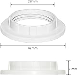 SCNNC Lampshade Reducer Ring E14 28mm White Pack of 6 view 2