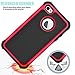 Tekcoo Compatible for iPhone 5S Case/iPhone SE Case/iPhone 5 Case, [Tmajor Series] [Red/Black] Shock Absorbing Hybrid Defender Rugged Cover Skin Shell Hard Plastic Outer & Rubber Silicone Inner