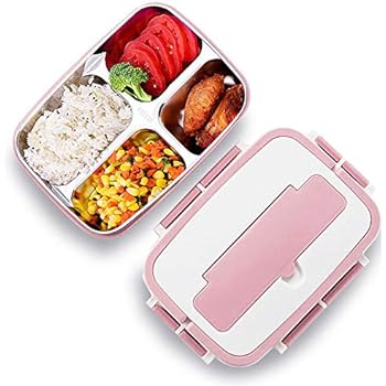 Bento Box, Lunch Box for Kids and Adults, Leakproof Lunch Containers with Removable Stainless-Steel Tray for School Work Outdoors Meals and Snacks, Microwave Safe