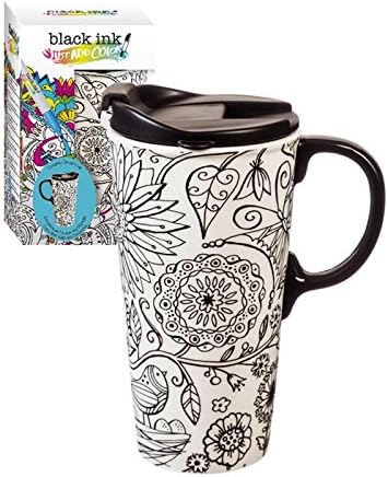 Cypress Home Nature In Color Coloring Book Ceramic Travel Coffee Mug 17 Ounces Amazon Co Uk Kitchen Home