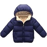 Toddler Baby Hooded Down Jacket Boys Girls Kids Thicken Warm Winter Coat Outerwear 1-7t