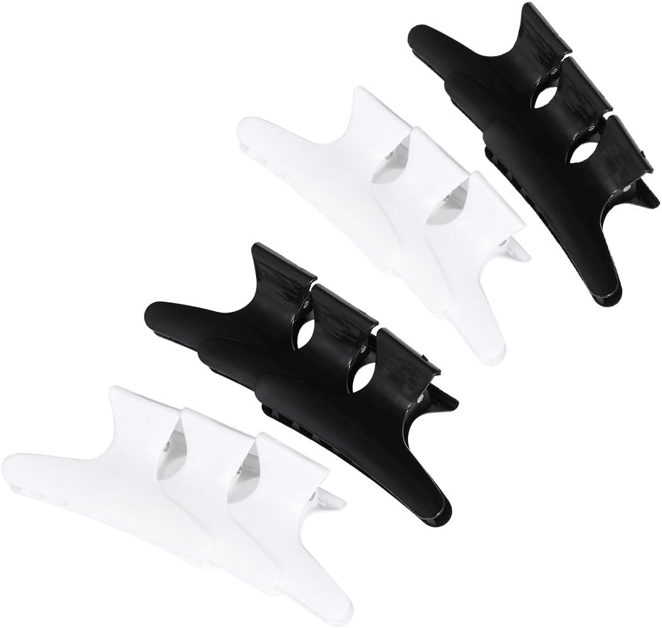 Cigooxm 12Pcs Butterfly Hair Clips Hair Claw Clamps Plastic Hairpin Black White Salon Hairdressers