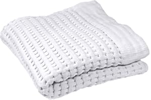 GILDEN TREE Waffle Hand Towels for Bathroom Quick Drying Lint Free Thin, Modern Style (White)