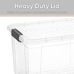 Superio Clear Storage Box with Lid, 14.25 Quart